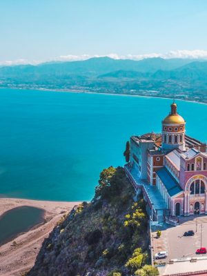 aerial view of church of tindari